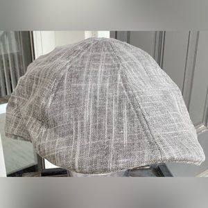 Stetson All American Gray Linen Blend Flat Hat. Size Large/Extra Large.